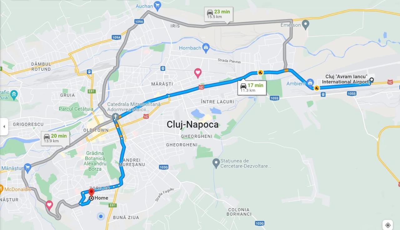 Cosy One Bedroom Flat With Free Parking & Wifi Cluj-Napoca Ngoại thất bức ảnh
